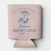 Bachelorette coozie aangepaste naam kust laatste t (Achterkant)
