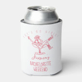 Bachelorette coozie aangepaste naam laatste rodeo  (Blikje Voorkant)
