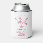 Bachelorette coozie aangepaste naam laatste rodeo  (Blikje Achterkant)