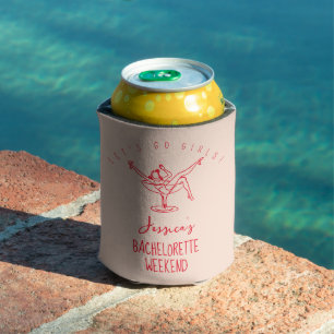 Bachelorette coozie aangepaste naam meisje in glas