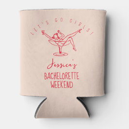 Bachelorette coozie aangepaste naam meisje in glas