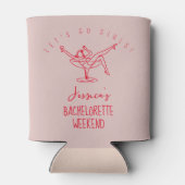 Bachelorette coozie aangepaste naam meisje in glas (Achterkant)