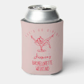 Bachelorette coozie aangepaste naam meisje in glas (Blikje Achterkant)