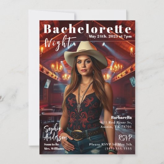 Bachelorette Country Magazine Hoesje Kaart (Voorkant)