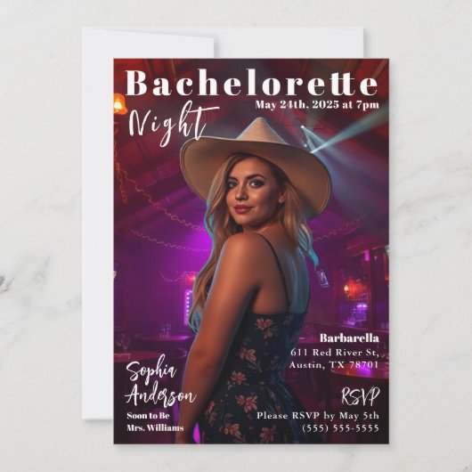 Bachelorette Country Magazine Hoesje Kaart (Voorkant)