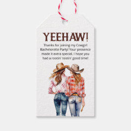 Bachelorette Cowgirl Cadeaulabel