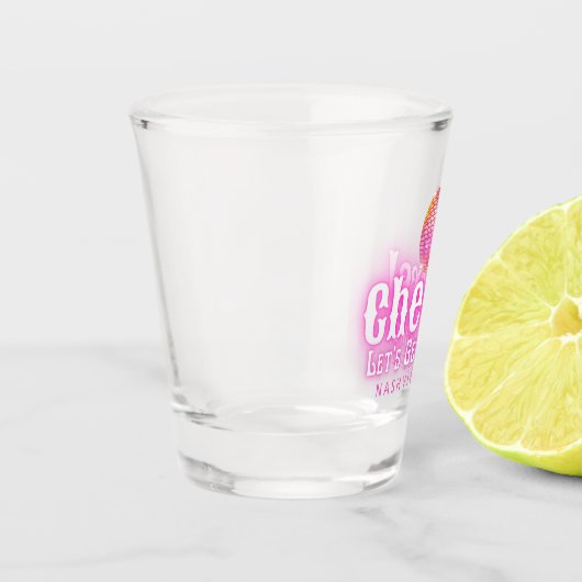 Bachelorette Cowgirl Disco Gepersonaliseerd heet g Shot Glas (Links)