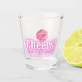 Bachelorette Cowgirl Disco Gepersonaliseerd heet g Shot Glas (Voorkant)