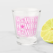 Bachelorette Cowgirl Disco Gepersonaliseerd heet g Shot Glas (Voorkant)