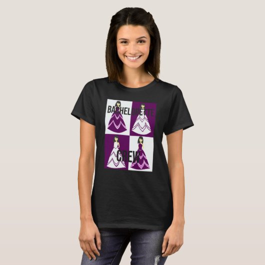 Bachelorette Crew bride evening bechlorette party  T-shirt (Voorkant volledig)