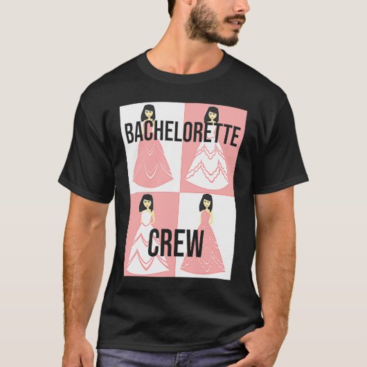 Bachelorette Crew bride evening bechlorette party  T-shirt (Voorkant)