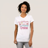 Bachelorette Cruise Roze Glitter Matchend T-shirt (Voorkant volledig)