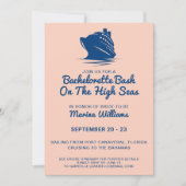 Bachelorette Cruiseschip Marine en Peach Routebesc Kaart (Voorkant)