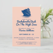 Bachelorette Cruiseschip Marine en Peach Routebesc Kaart (Staand voorkant)