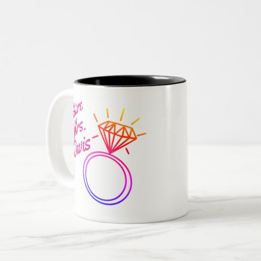 Bachelorette Cup Tweekleurige Koffiemok (Voorkant links)