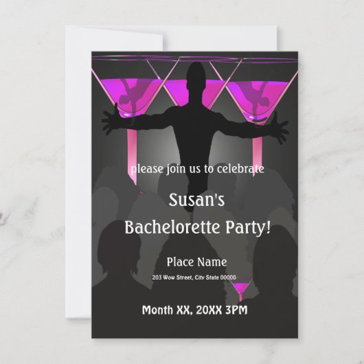 Bachelorette Dames Night Party - Uitnodiging (Voorkant)