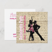 Bachelorette-dansfeest Kaart (Voorkant / Achterkant)