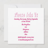 Bachelorette-dansfeest Kaart (Achterkant)