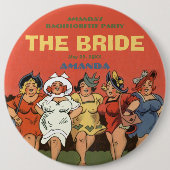 Bachelorette de bruid ronde button 6,0 cm (Voorkant)