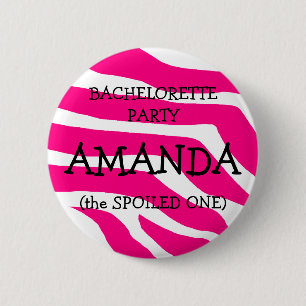 Bachelorette de gespoelde ronde button 5,7 cm