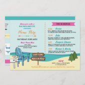 Bachelorette: de grote meren nodigen de rondweg ui kaart (Voorkant / Achterkant)