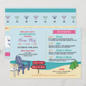 Bachelorette de rondweg van het Vrijgezellenfeest  Programmakaart (Voorkant / Achterkant)