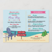 Bachelorette de rondweg van het Vrijgezellenfeest  Programmakaart (Voorkant)