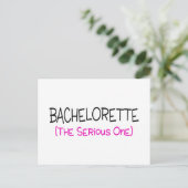 Bachelorette de serieuze briefkaart (Staand voorkant)