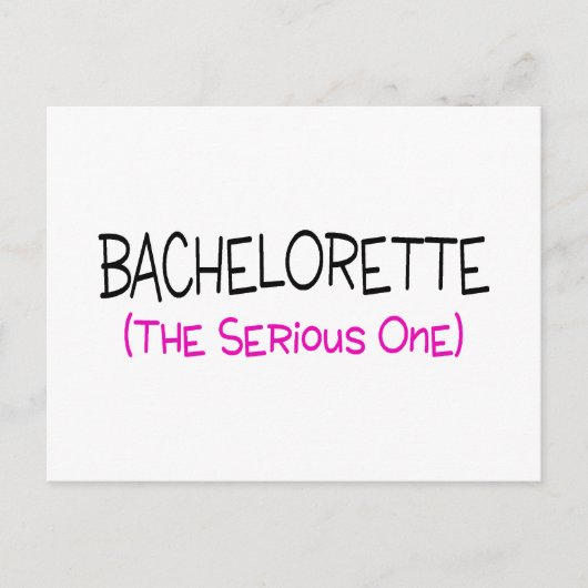 Bachelorette de serieuze briefkaart (Voorkant)