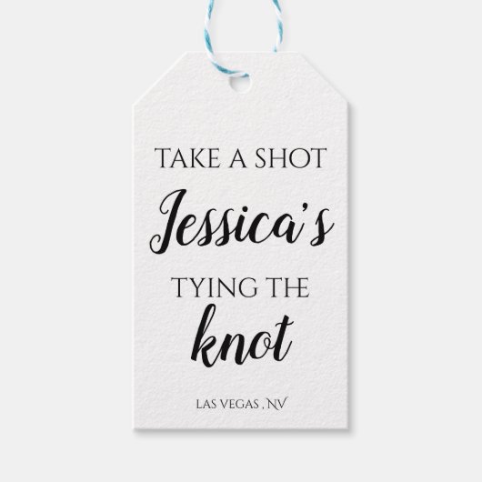 Bachelorette decoraties cadeaulabel (Voorkant)