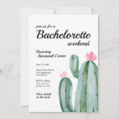 Bachelorette Desert Cactus Trip Invite + Itinerary Kaart (Voorkant)
