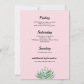 Bachelorette Desert Cactus Trip Invite + Itinerary Kaart (Achterkant)