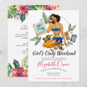 Bachelorette Destination Bikini Beach Bridal Bash Kaart (Voorkant / Achterkant)