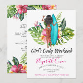 Bachelorette Destination Bikini Beach Bridal Bash Kaart (Voorkant / Achterkant)