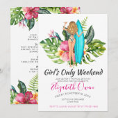 Bachelorette Destination Bikini Beach Bridal Bash Kaart (Voorkant / Achterkant)