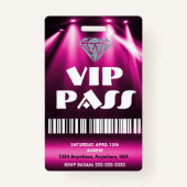 Bachelorette, Diamond ring, partijpas, VIP Badge (Achterkant)