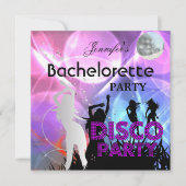 Bachelorette Disco Black Pink Kaart (Voorkant)