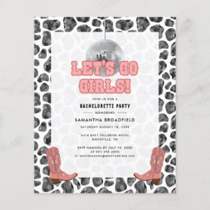 Bachelorette Disco Cowgirl Party uitnodiging