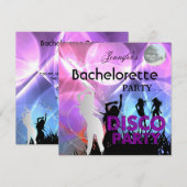 Bachelorette Disco Feest Black Pink Kaart (Voorkant / Achterkant)