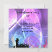 Bachelorette Disco Feest Black Pink Kaart (Achterkant)
