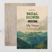 Bachelorette doucheuitnodiging met bergthema kaart (Voorkant / Achterkant)