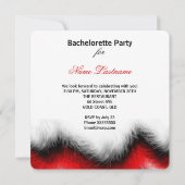 Bachelorette Feather Red Corset Champagne Heels Kaart (Achterkant)