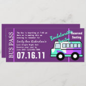 Bachelorette Feest Bus Pas Kaart (Voorkant / Achterkant)