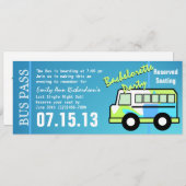 Bachelorette Feest Buspas Kaart (Voorkant / Achterkant)