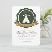 Bachelorette-feest Camping Weekend Tent Badge Kaart (Staand voorkant)