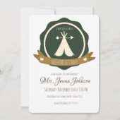 Bachelorette-feest Camping Weekend Tent Badge Kaart (Voorkant)