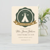 Bachelorette-feest Camping Weekend Tent Badge Kaart (Staand voorkant)
