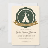 Bachelorette-feest Camping Weekend Tent Badge Kaart (Voorkant)