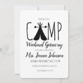 Bachelorette-feest Camping Weekend Tent Kaart (Voorkant)