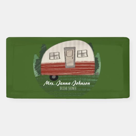 Bachelorette-feest Campingwagen Bergen Weekend Gro Spandoek (Horizontaal)